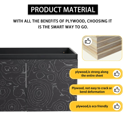 MLNshops Black Cabinet Door Panel Only for Bathroom