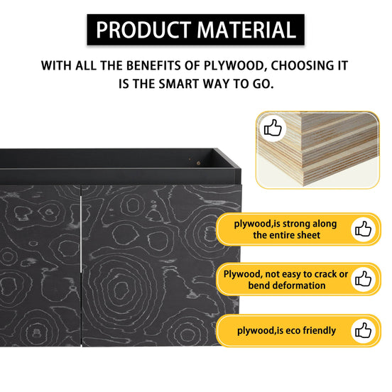 MLNshops Black Cabinet Door Panel Only for Bathroom