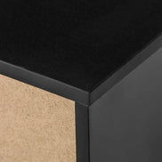 MLNshops Black Television Cabinet 63 Inches with LED Lighting