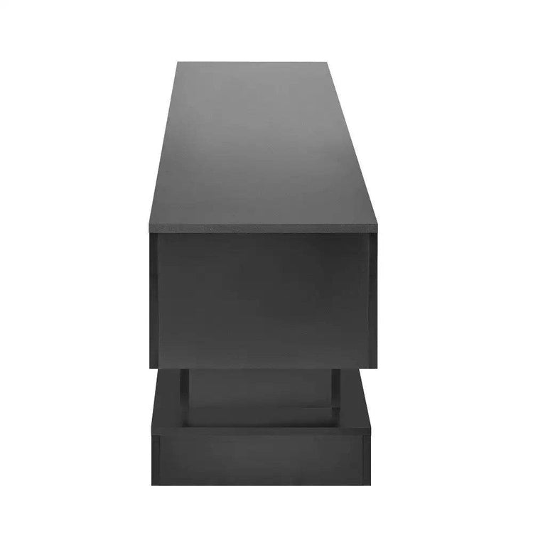 MLNshops Black Television Cabinet 63 Inches with LED Lighting