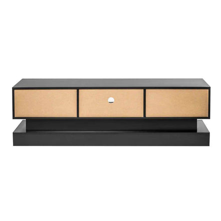 MLNshops Black Television Cabinet 63 Inches with LED Lighting