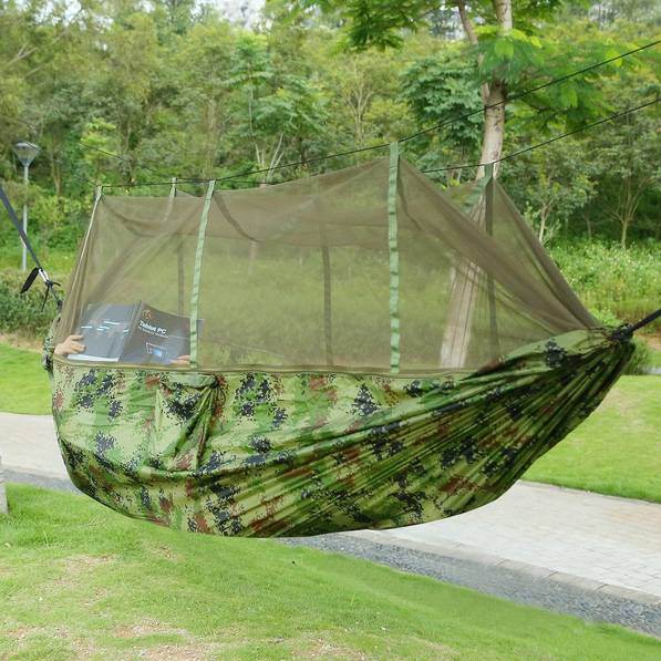 mlnshops Camping Hammock for Hiking Trips with Mosquito Net