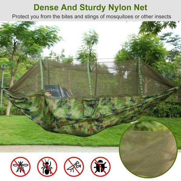 mlnshops Camping Hammock for Hiking Trips with Mosquito Net