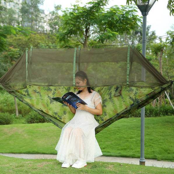 mlnshops Camping Hammock for Hiking Trips with Mosquito Net