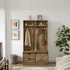 MLNshops Coat Rack with Shoe Cabinet for Organized Entryway Light brown
