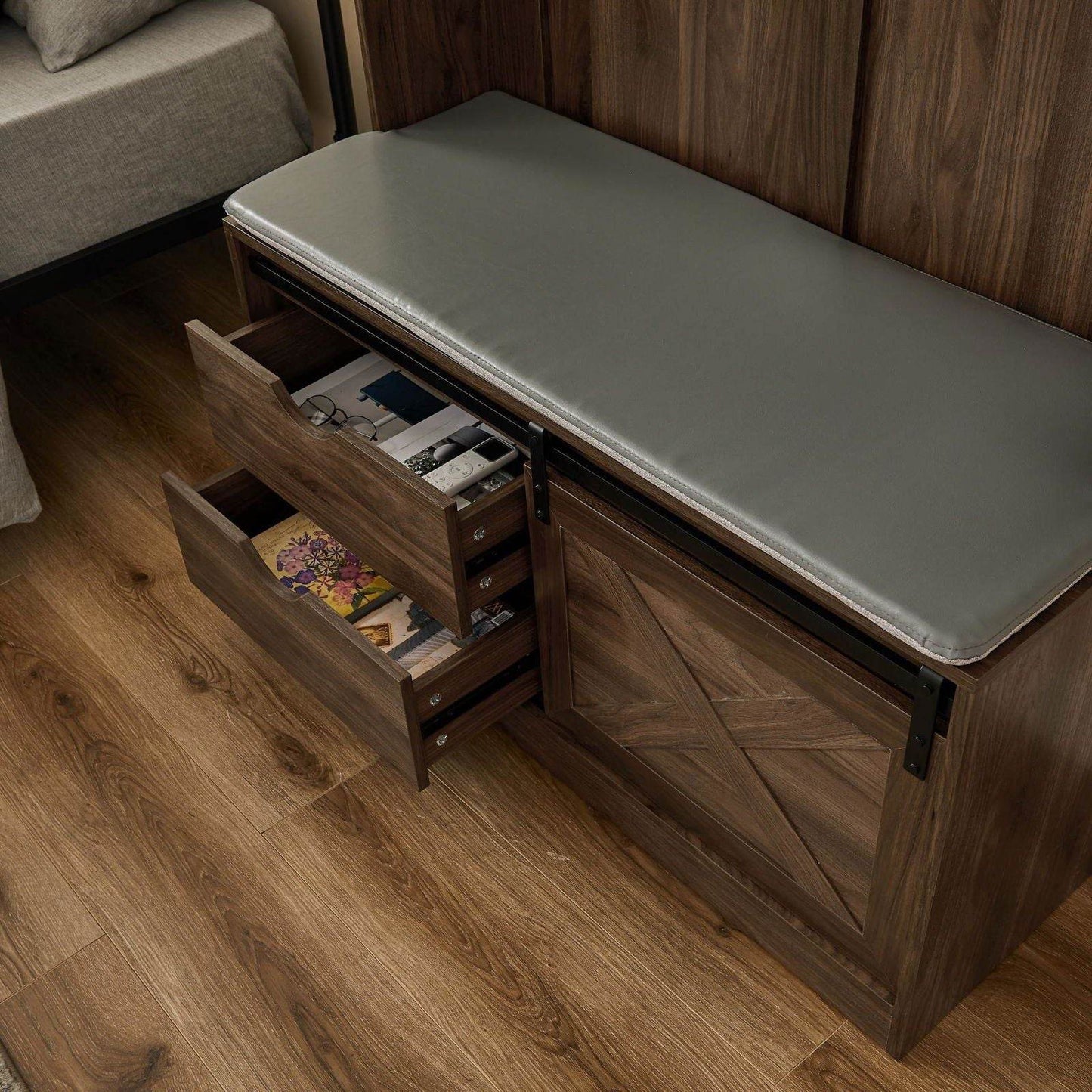 MLNshops Coat Rack with Shoe Cabinet for Organized Entryway