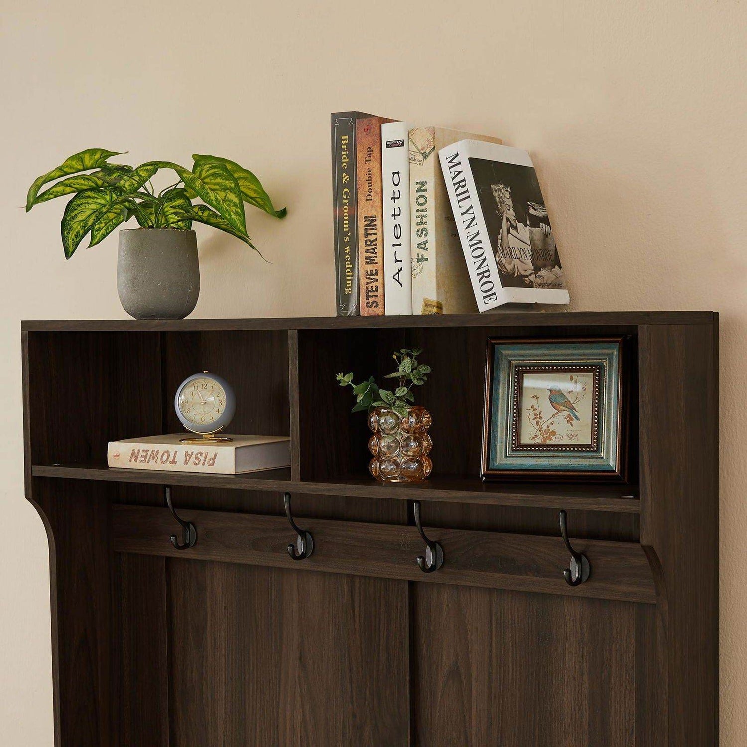 MLNshops Coat Rack with Shoe Cabinet for Organized Entryway