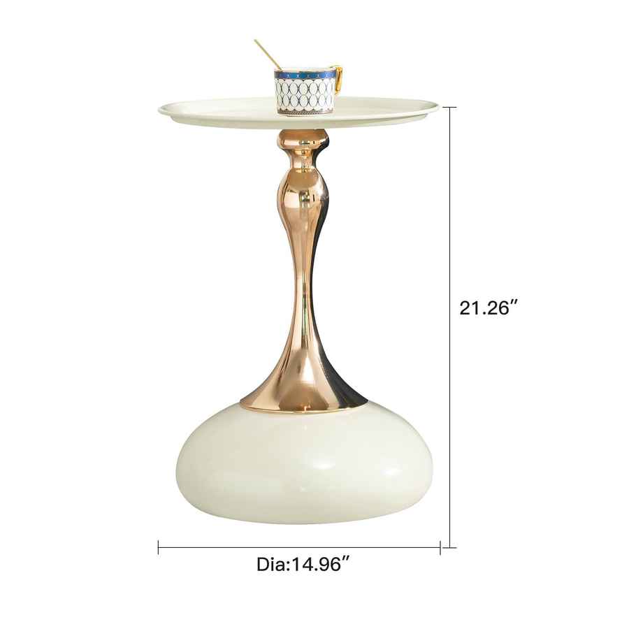 MLNshops Compact Round Accent Table with Modern Design