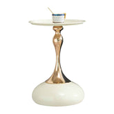 MLNshops Compact Round Accent Table with Modern Design