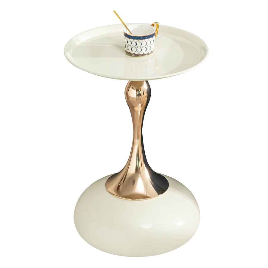 MLNshops Compact Round Accent Table with Modern Design Default