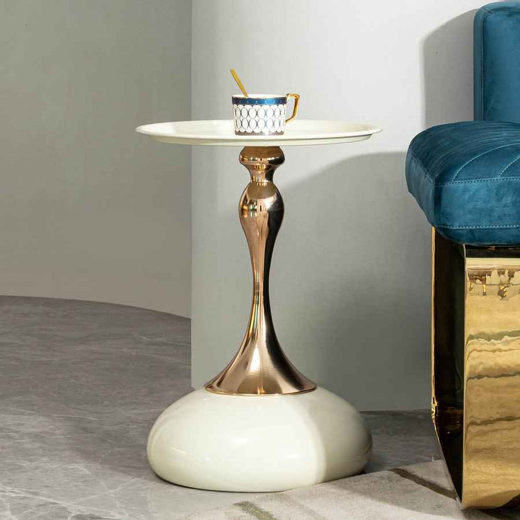 MLNshops Compact Round Accent Table with Modern Design