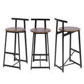 MLNshops Counter Height Bar Stools Set of 3 - Modern Design