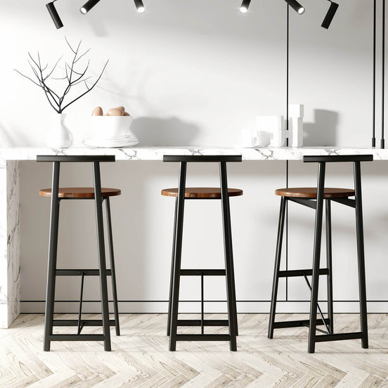 MLNshops Counter Height Bar Stools Set of 3 - Modern Design