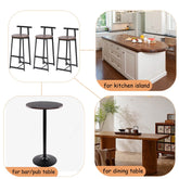 MLNshops Counter Height Bar Stools Set of 3 - Modern Design