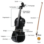 MLNshops Full Size Violin Set for Beginners