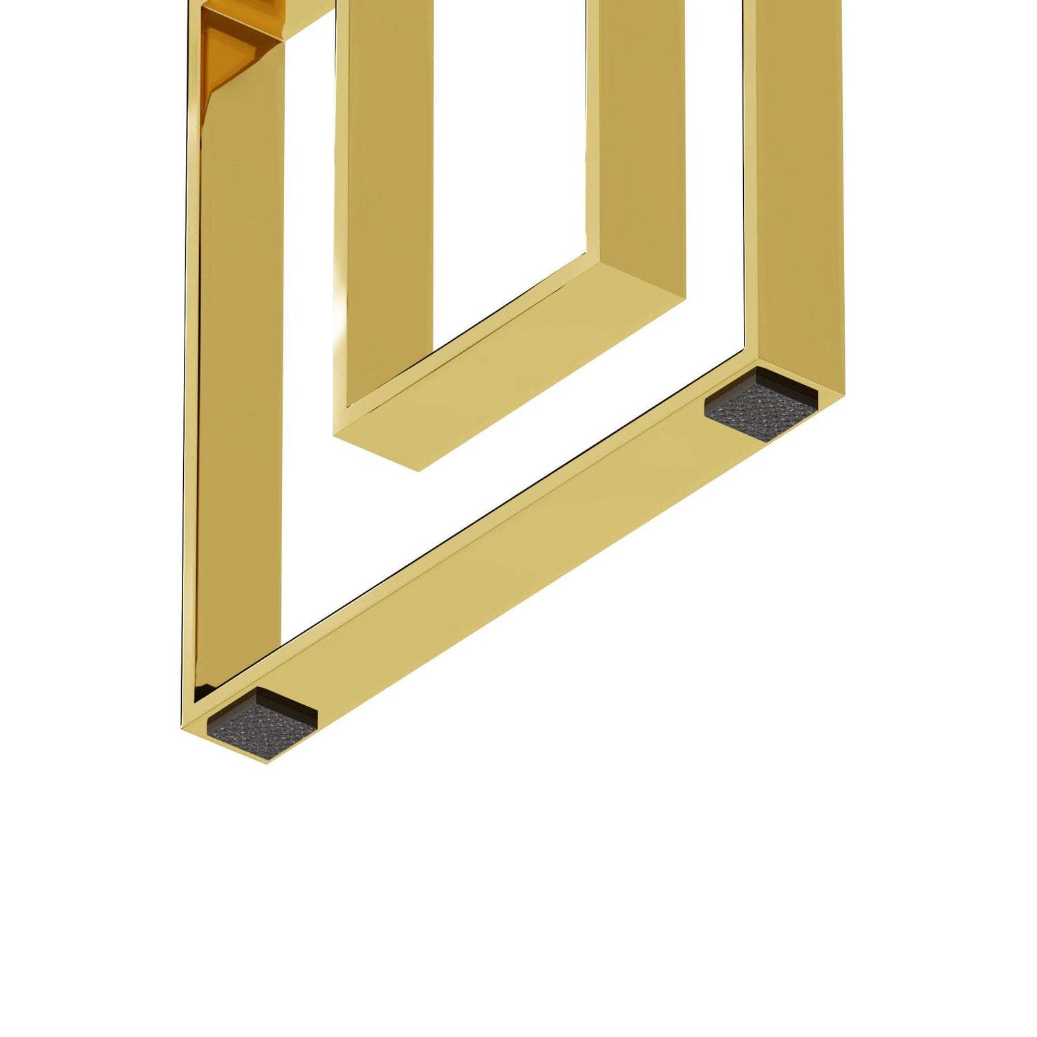 MLNshops Gold Stainless Steel Console Table with Glass Top