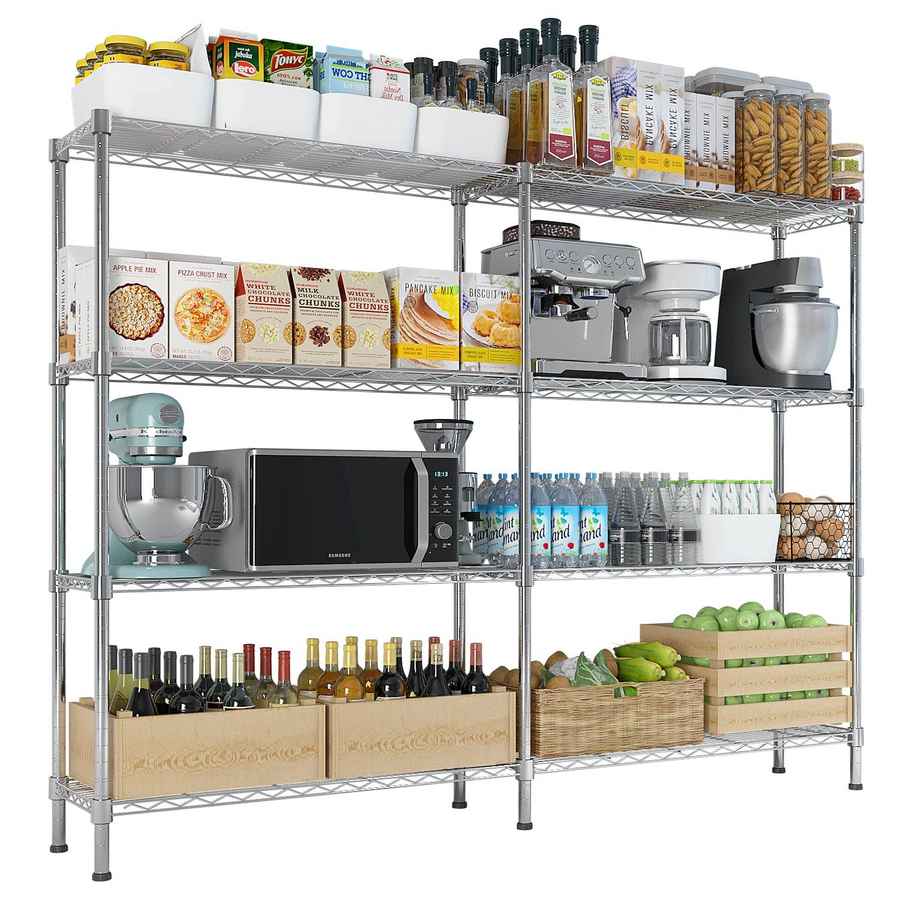 mlnshops Heavy Duty Storage Shelves - Sturdy Metal Rack