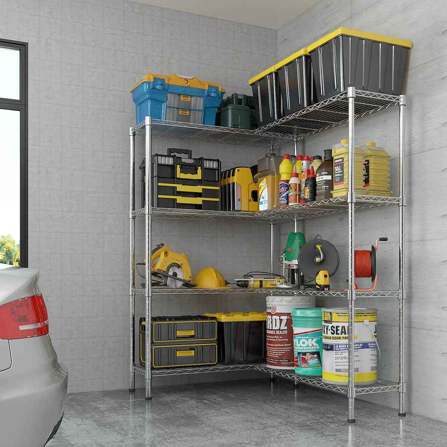 mlnshops Heavy Duty Storage Shelves - Sturdy Metal Rack