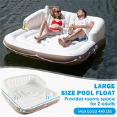 mlnshops Inflatable Pool Float Lounge with Sun Canopy