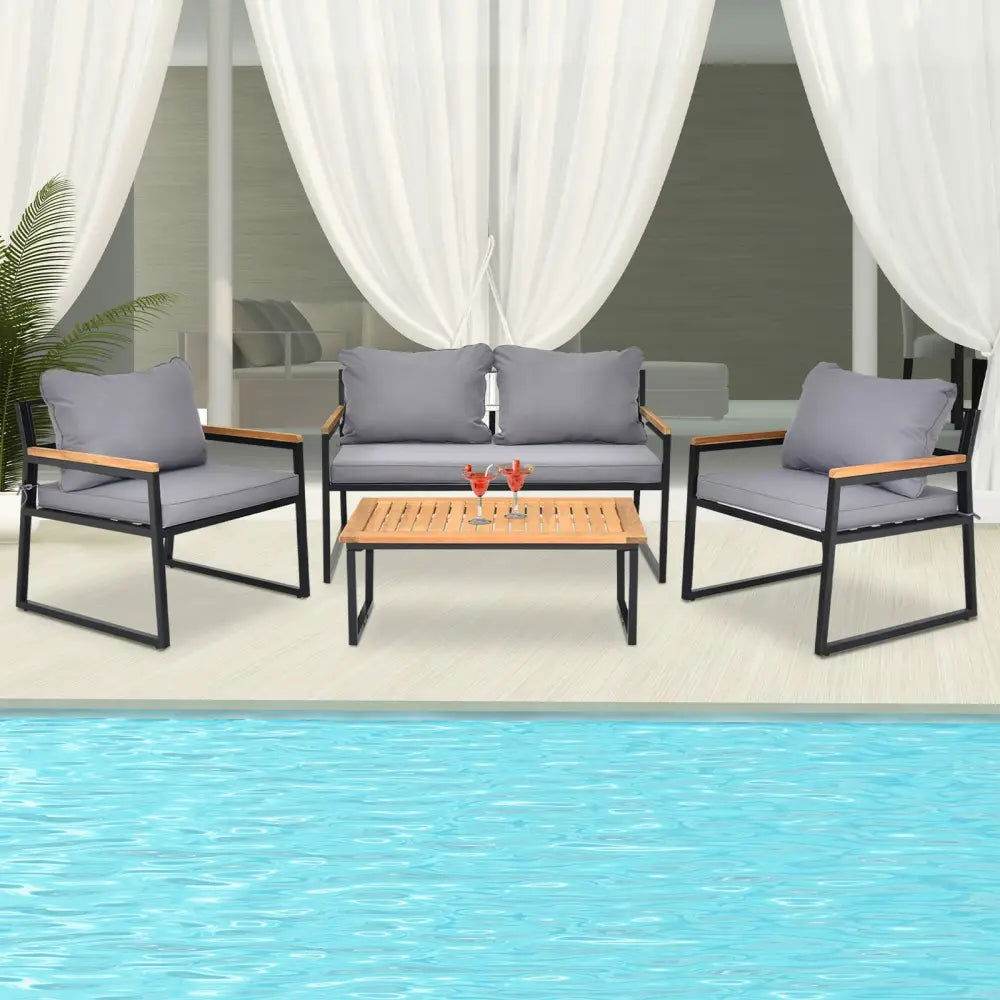 MLNshops Outdoor Patio Lounge Set with Cushions