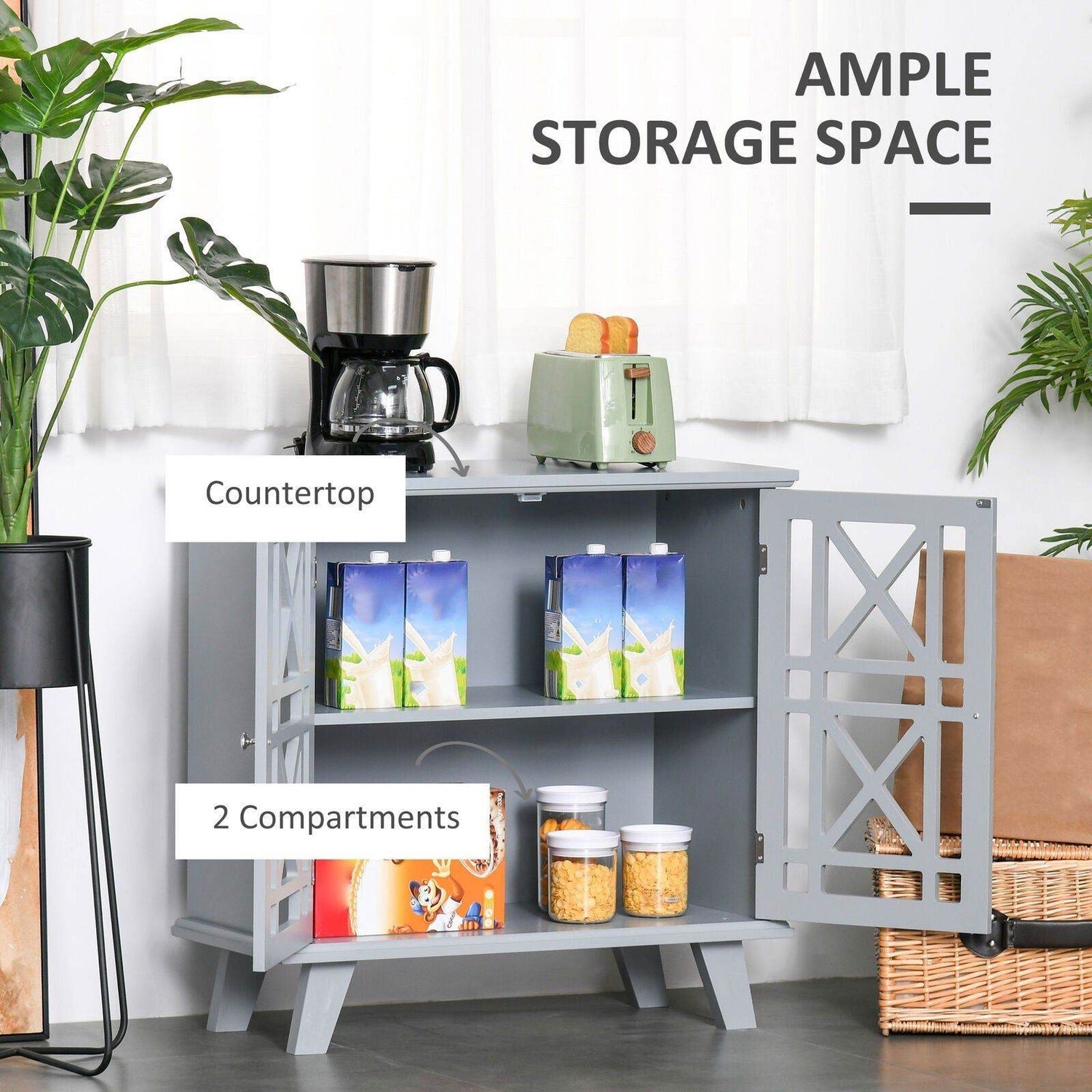 MLNshops Stable Kitchen Organization Cabinet with Anti-Tipping Design