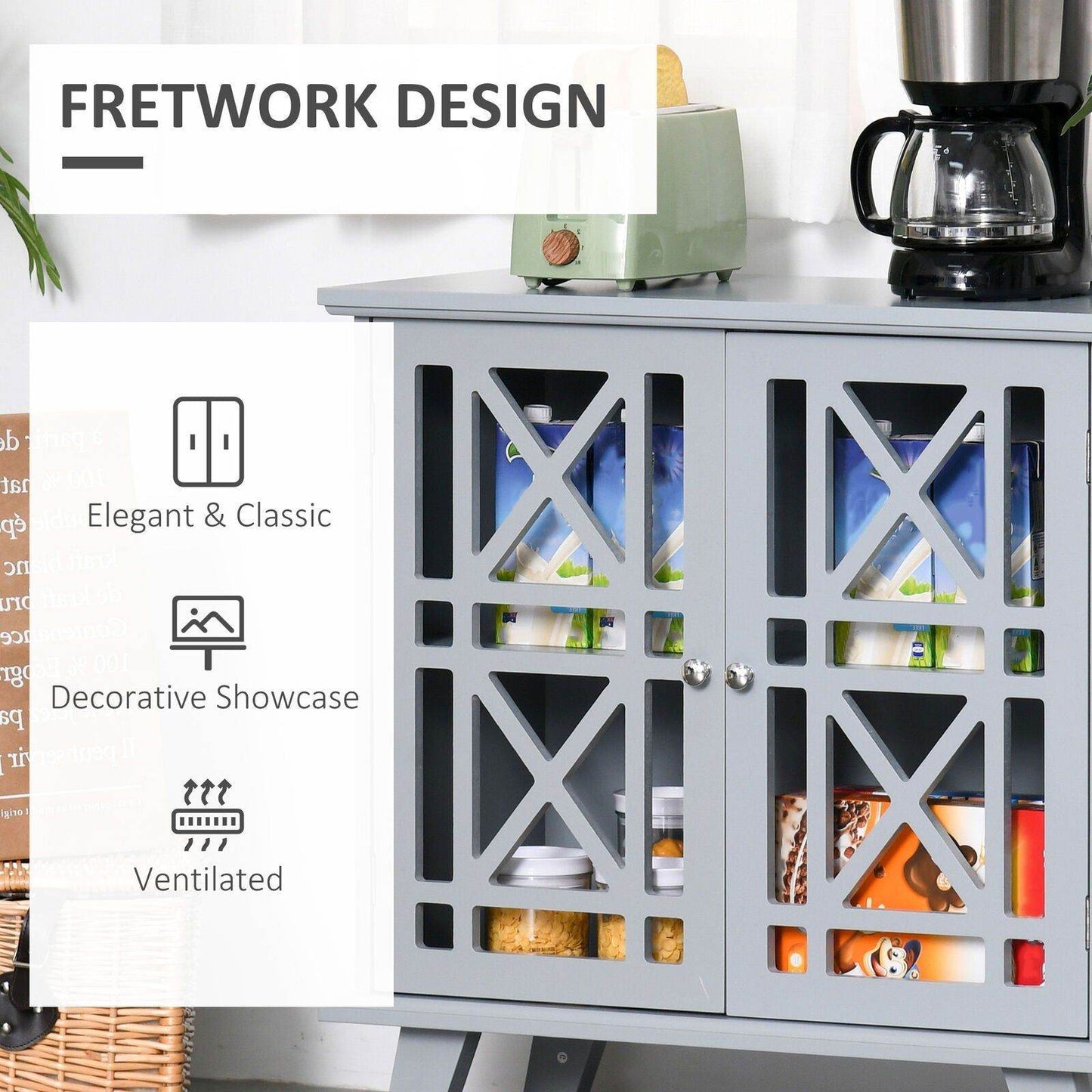 MLNshops Stable Kitchen Organization Cabinet with Anti-Tipping Design - MLNshops