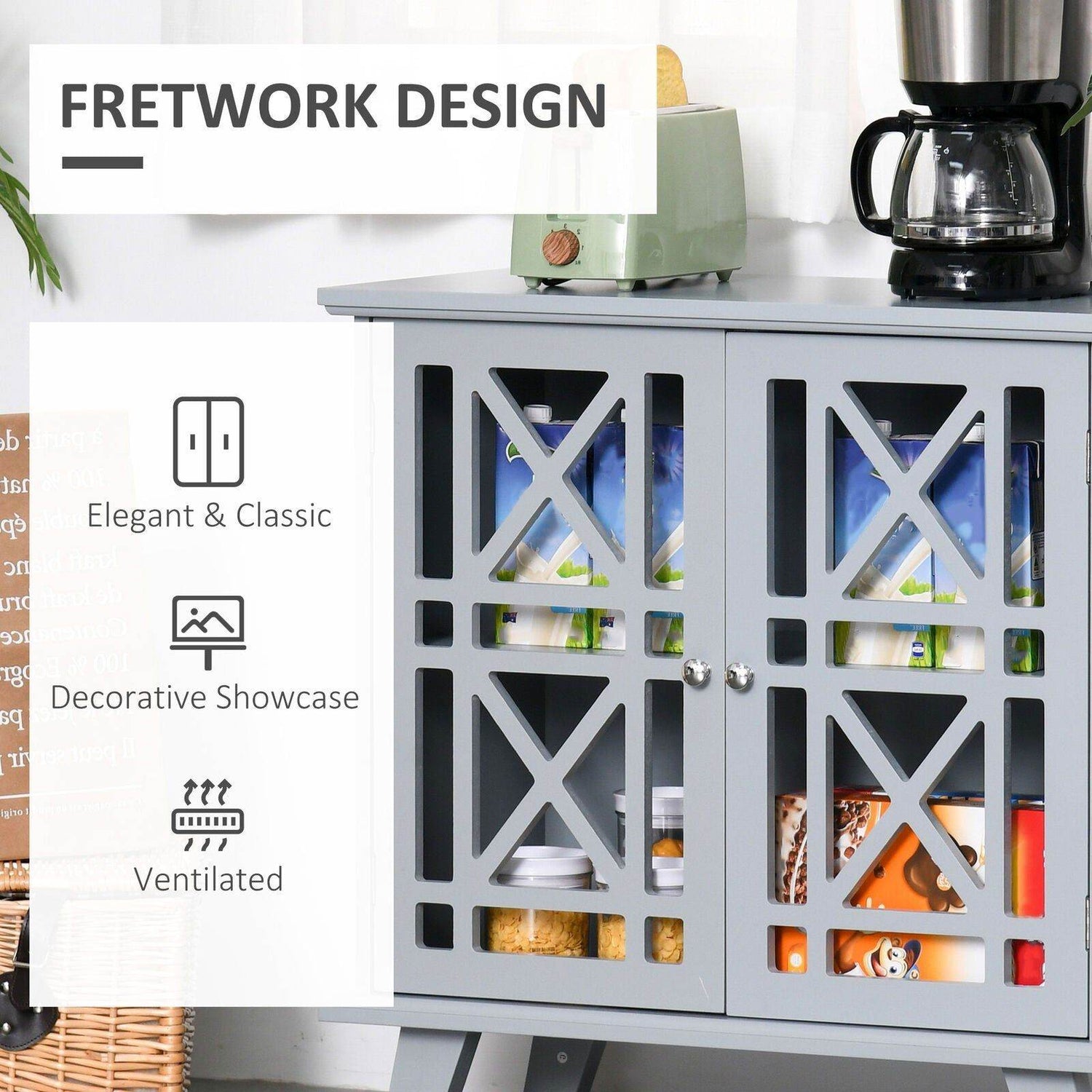 MLNshops Stable Kitchen Organization Cabinet with Anti-Tipping Design