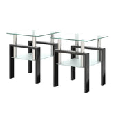 MLNshops Tempered Glass End Table with Modern Design