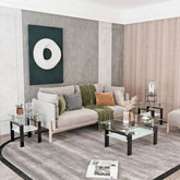 MLNshops Tempered Glass End Table with Modern Design