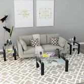 MLNshops Tempered Glass End Table with Modern Design