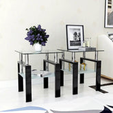 MLNshops Tempered Glass End Table with Modern Design