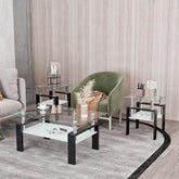 MLNshops Tempered Glass End Table with Modern Design