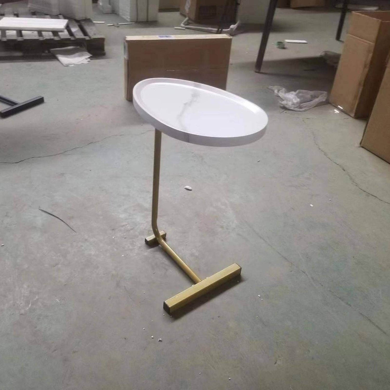 MLNshops Versatile Side Table Pair with Marble Top