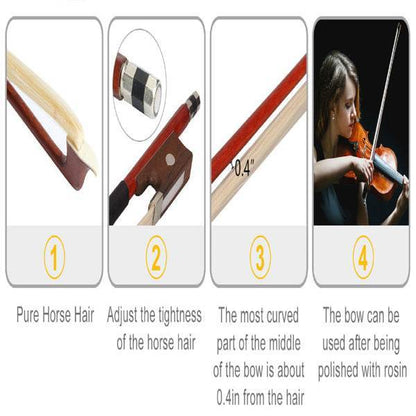 mlnshops Violin Starter Kit for Children with Case & Bow