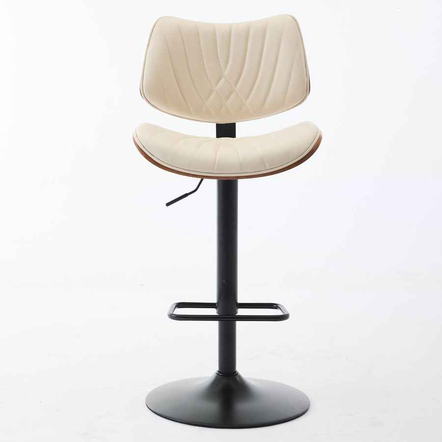 MLNshops 360 Degree Swivel Kitchen Island Stool Cream