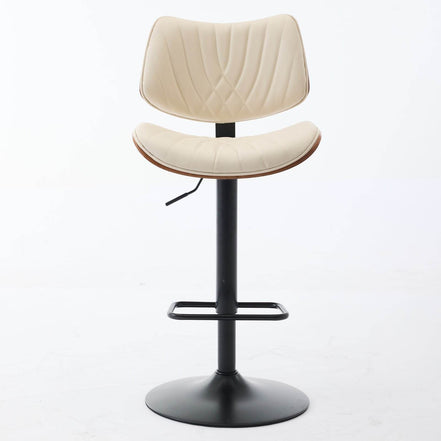 MLNshops 360 Degree Swivel Kitchen Island Stool Cream