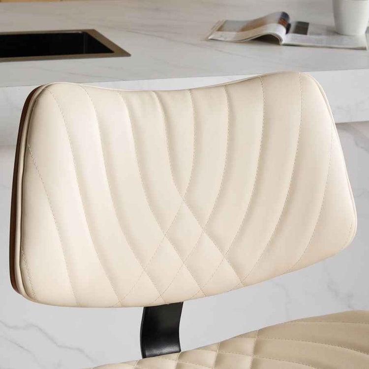 MLNshops 360 Degree Swivel Kitchen Island Stool Cream