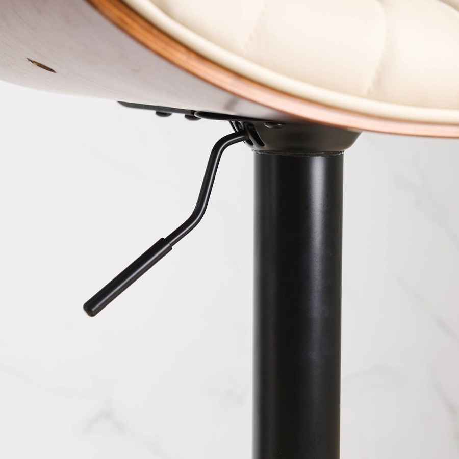 MLNshops 360 Degree Swivel Kitchen Island Stool Cream