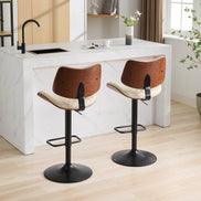 MLNshops 360 Degree Swivel Kitchen Island Stool Cream