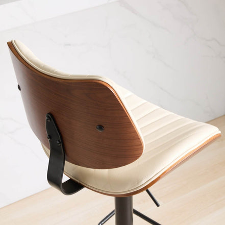 MLNshops 360 Degree Swivel Kitchen Island Stool Cream