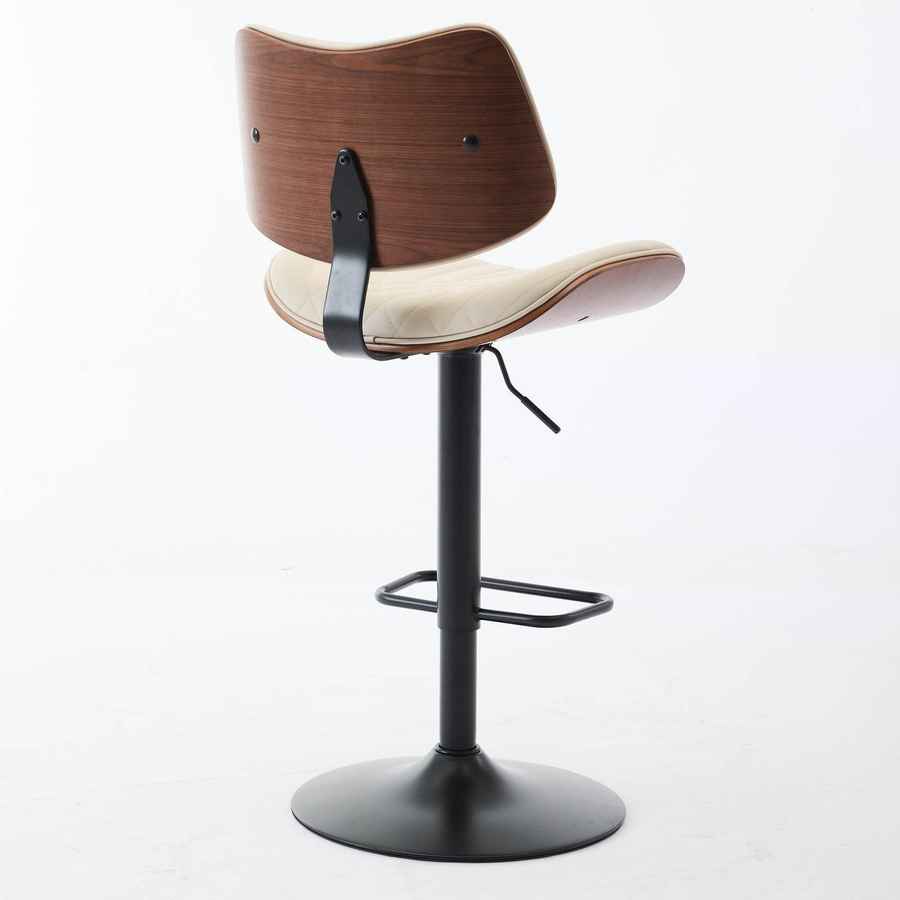 MLNshops 360 Degree Swivel Kitchen Island Stool Cream