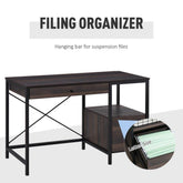 MLNshops Walnut Brown Computer Desk for Home Office