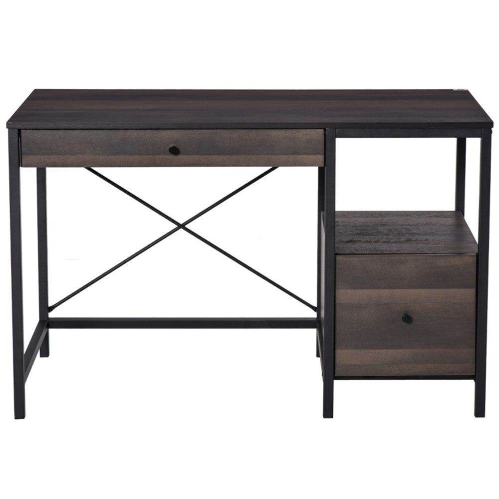 MLNshops Walnut Brown Computer Desk for Home Office