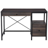 MLNshops Walnut Brown Computer Desk for Home Office