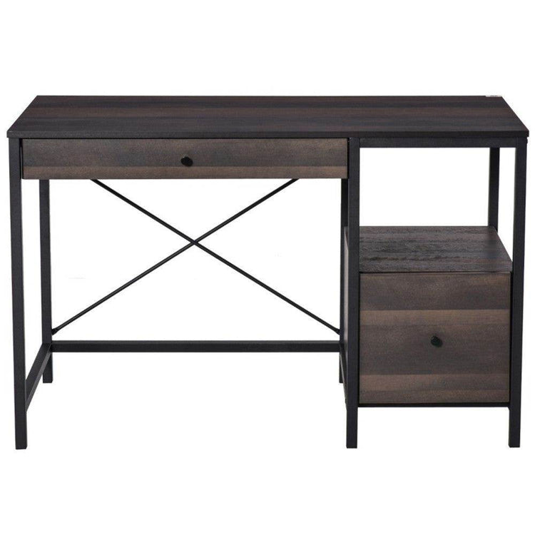 MLNshops Walnut Brown Computer Desk for Home Office
