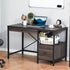 MLNshops Walnut Brown Computer Desk for Home Office Default Title