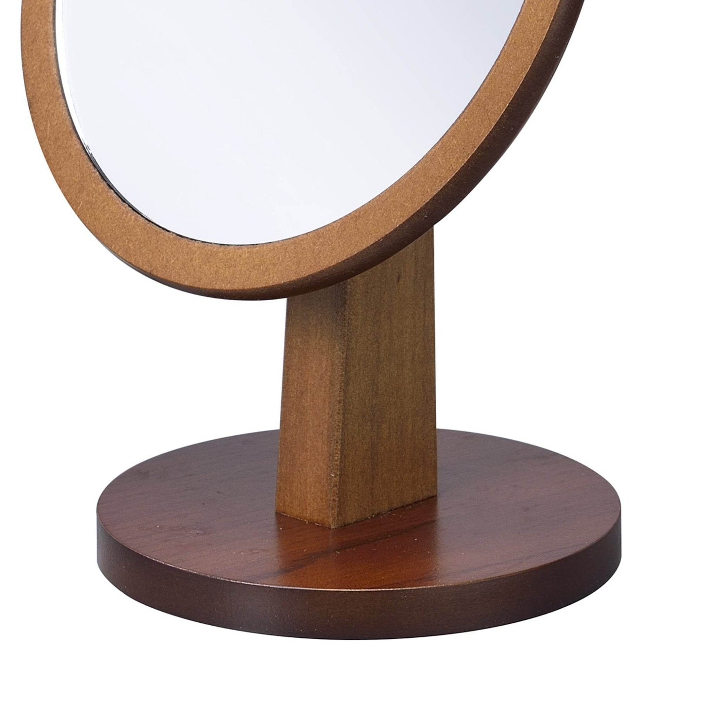MLNshops Walnut Tabletop Makeup Mirror - Stylish & Functional