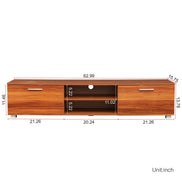 mlnshops Walnut TV Stand 70 Inch Console Entertainment Center