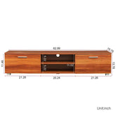 mlnshops Walnut TV Stand 70 Inch Console Entertainment Center