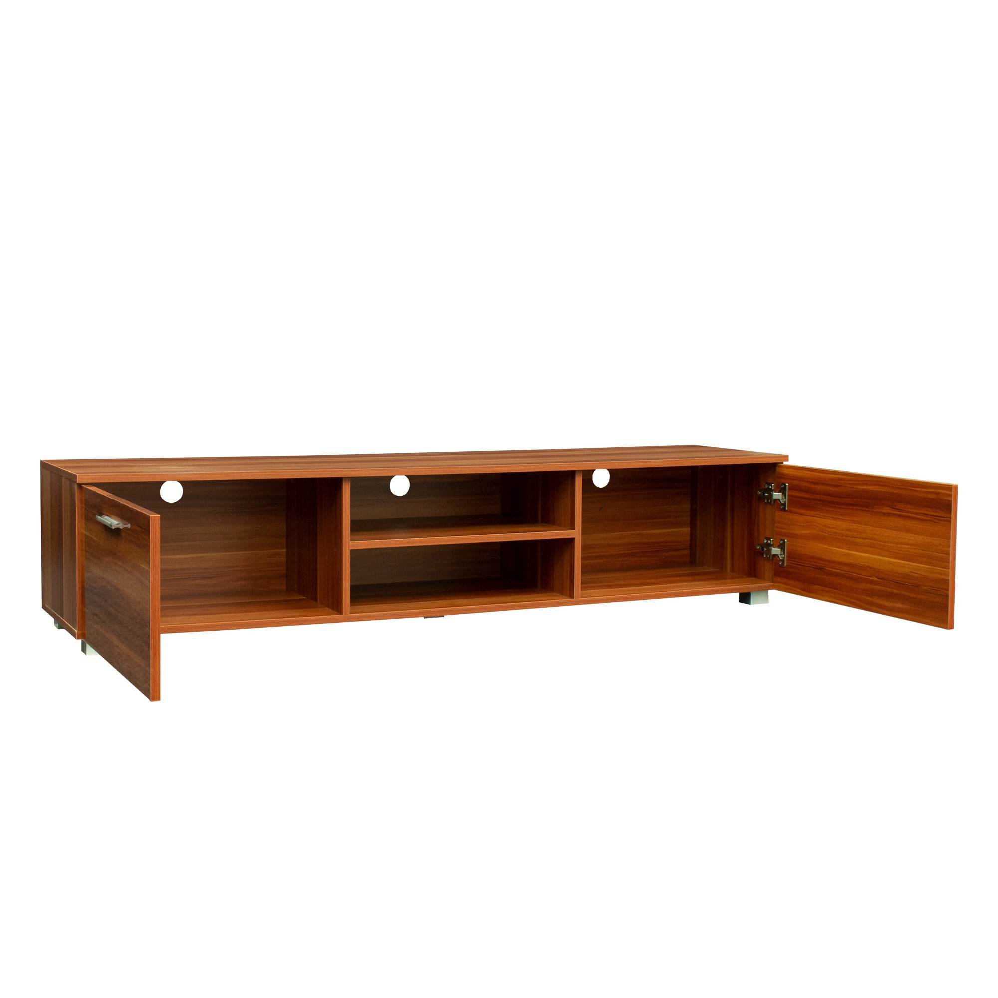 mlnshops Walnut TV Stand 70 Inch Console Entertainment Center